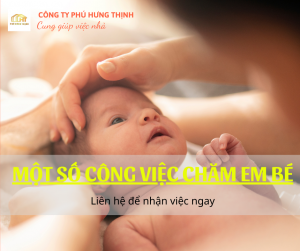 Một số công việc chăm em bé